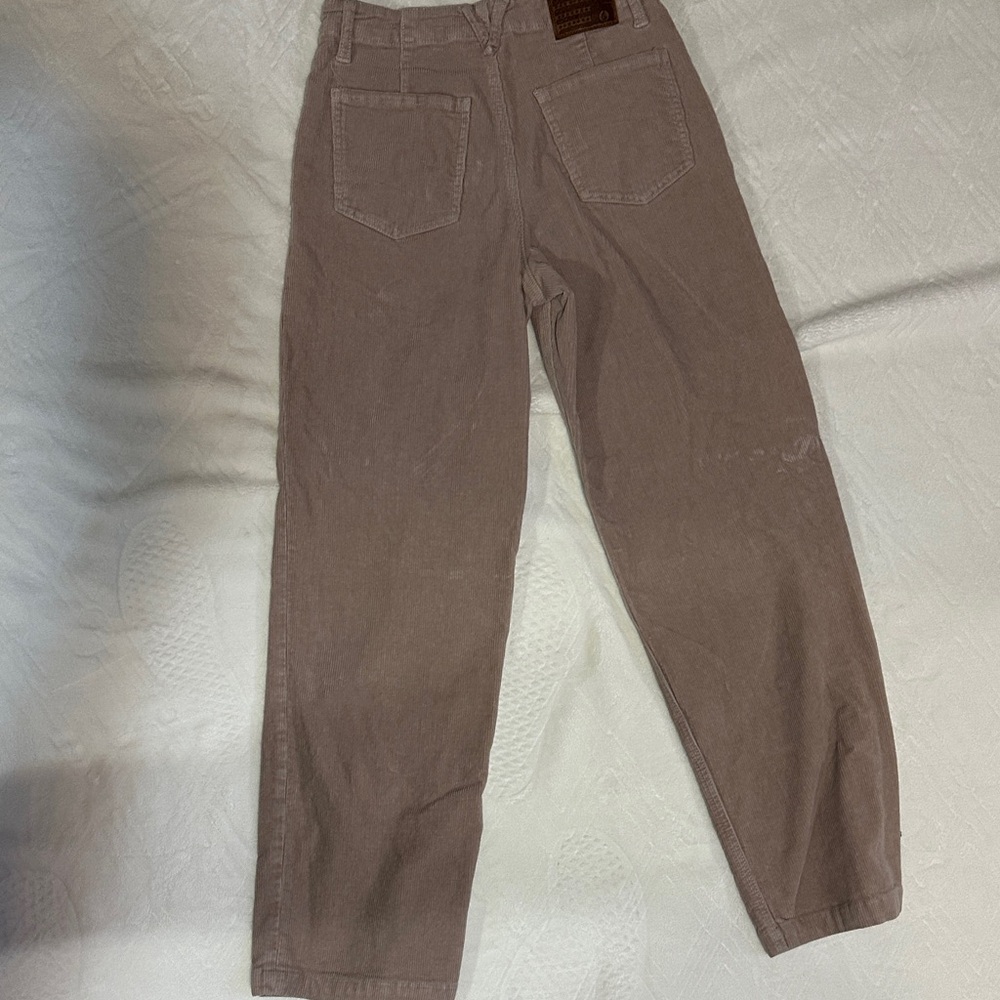 Volcom Women's Khaki Corduroy Wide Leg Pants - Picture 4 of 5